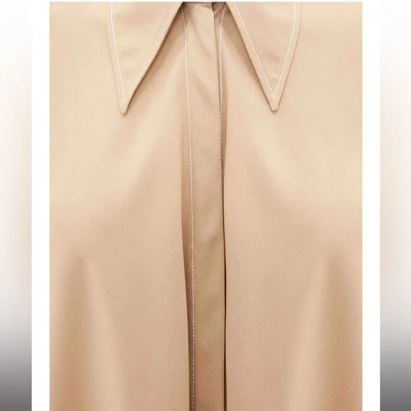 JW ANDERSON Waterfall poplin shirt, size 2